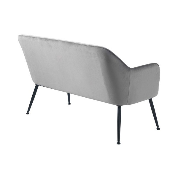 Svetlosivá zamatová pohovka 129 cm Berrie – Unique Furniture-image-4