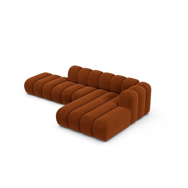 Oranžová rohová pohovka (pravý roh) Lupine – Micadoni Home-image-2