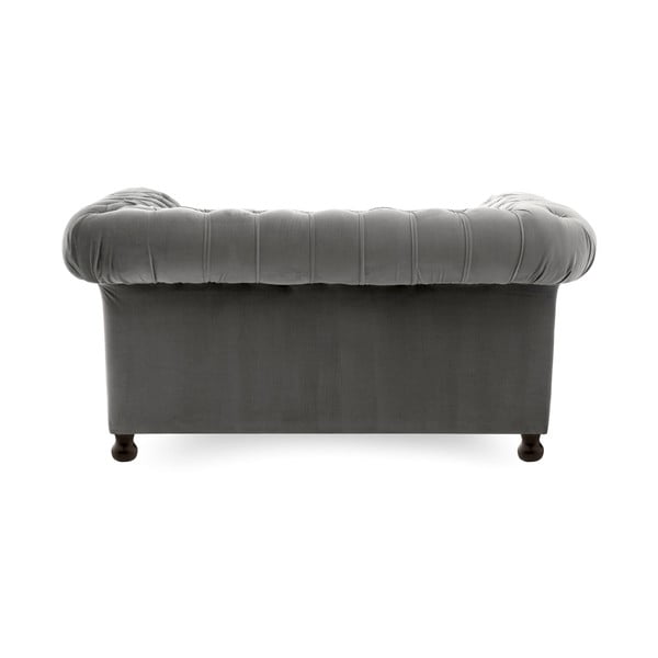 Sivá dvojmiestna pohovka Vivonita Chesterfield-image-1