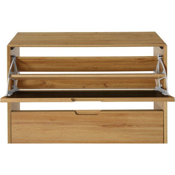 Výklopná skrinka na topánky v dekore duba v prírodnej farbe Ezra – Støraa-image-3