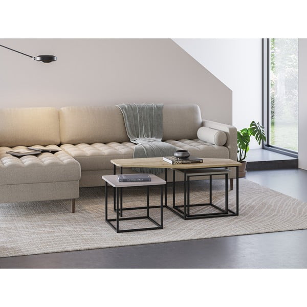 Konferenčné stolíky v súprave 3 ks 60x111,5 cm Zoya – Marckeric-image-1