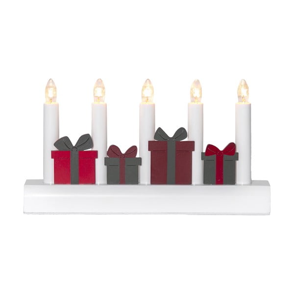 Červená/biela vianočná svetelná dekorácia do zásuvky Julia – Star Trading