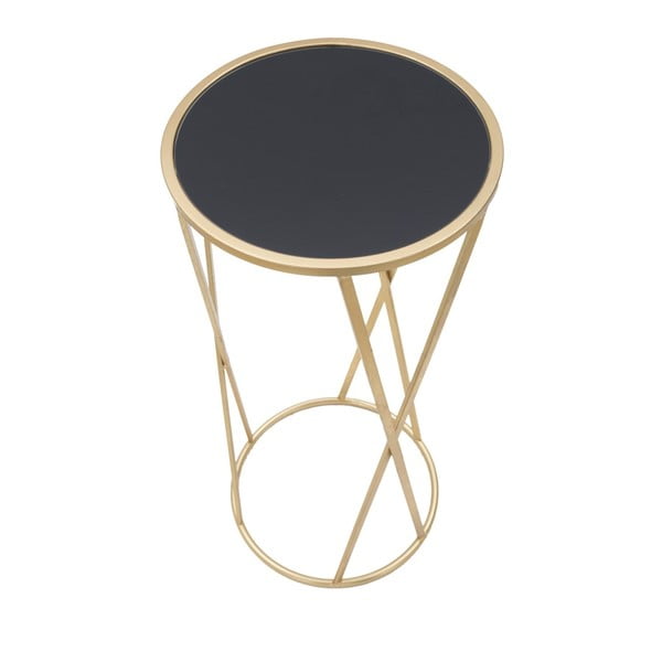 Odkladací stolík v čierno-zlatej farbe Mauro Ferretti Glam Simple, výška 75 cm-image-4