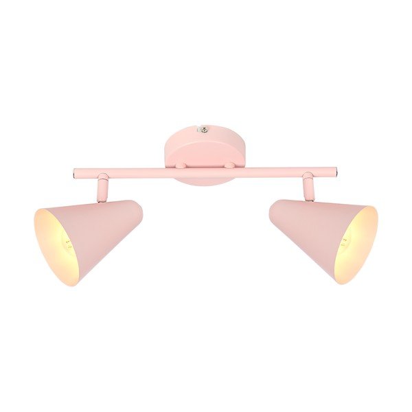 Svetloružové stropné svietidlo s kovovým tienidlom 42x10 cm Amor – Candellux Lighting