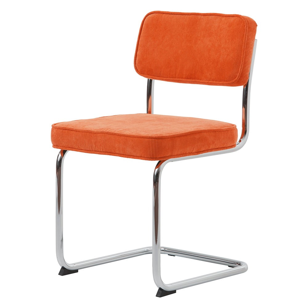 E-shop Oranžová menčestrová jedálenská stolička Rupert – Unique Furniture