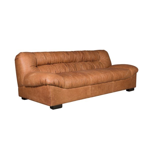 Koňakovohnedá kožená pohovka 214 cm Douglas – Dutchbone-image-2