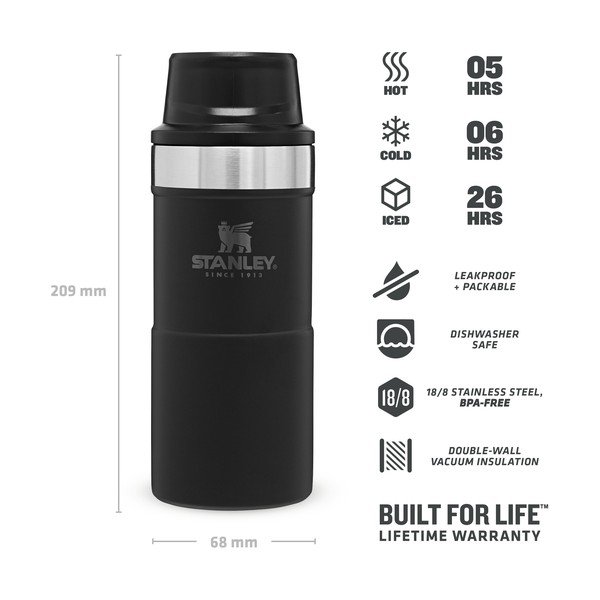 Čierny termo hrnček 350 ml – Stanley-image-3