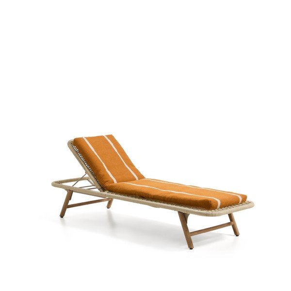 Oranžový záhradný sedák na ležadlo 50x175 cm Daila – Kave Home-image-4