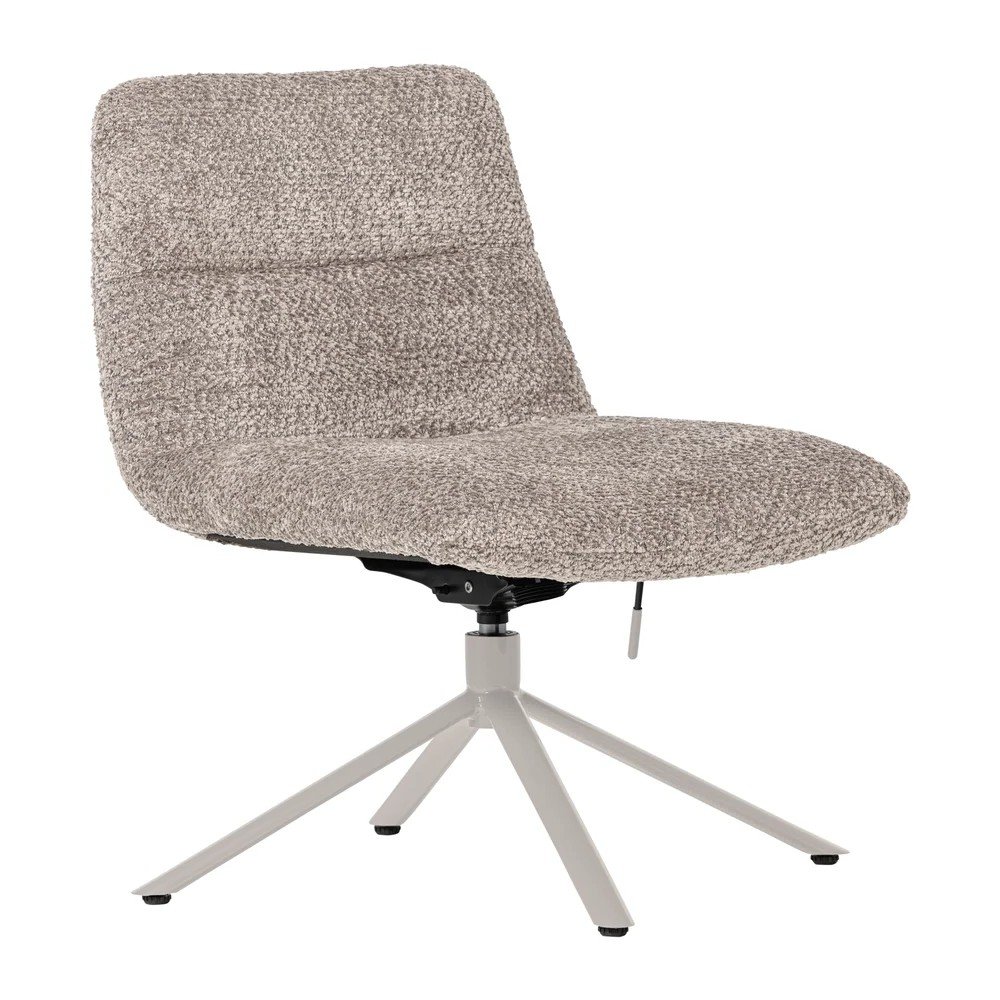 Svetlosivé otočné kreslo z textílie buklé Soren – WOOOD