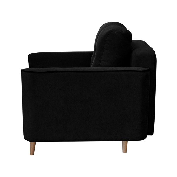 Tmavomodré kreslo Mazzini Sofas Butterfly, svetlé nohy-image-2