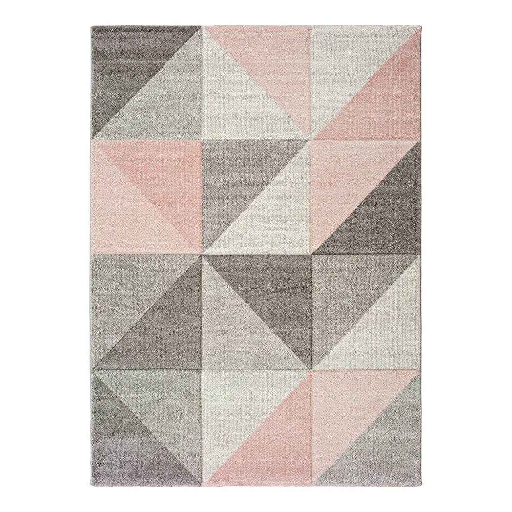 Ružovo-sivý koberec Universal Retudo Naia, 160 × 230 cm
