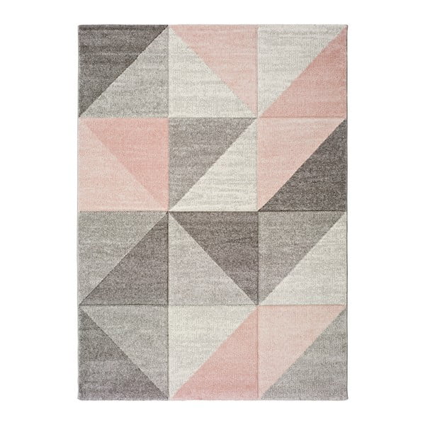 Ružovo-sivý koberec Universal Retudo Naia, 160 × 230 cm