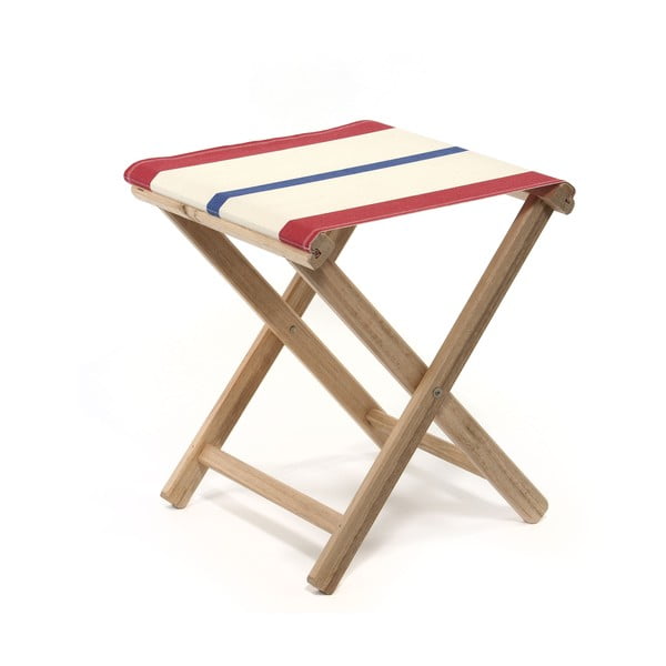Skladacia stolička Beach, modro-červené proužky