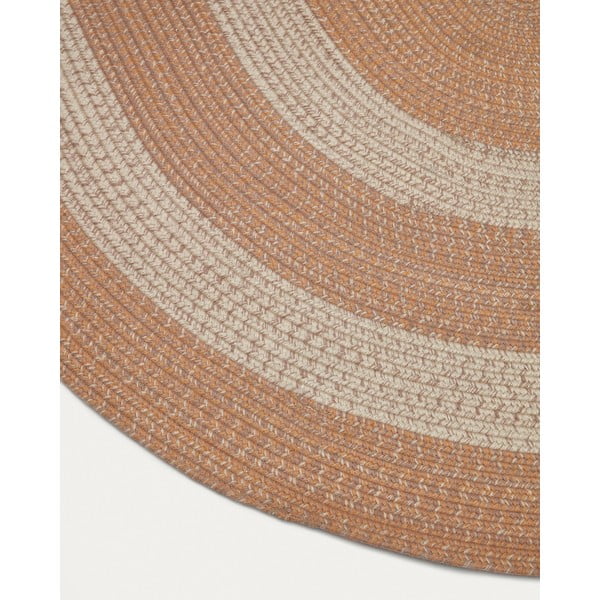 Broskyňový vnútorný a vonkajší koberec z recyklovaných vlákien 160x230 cm Leeith – Kave Home-image-3