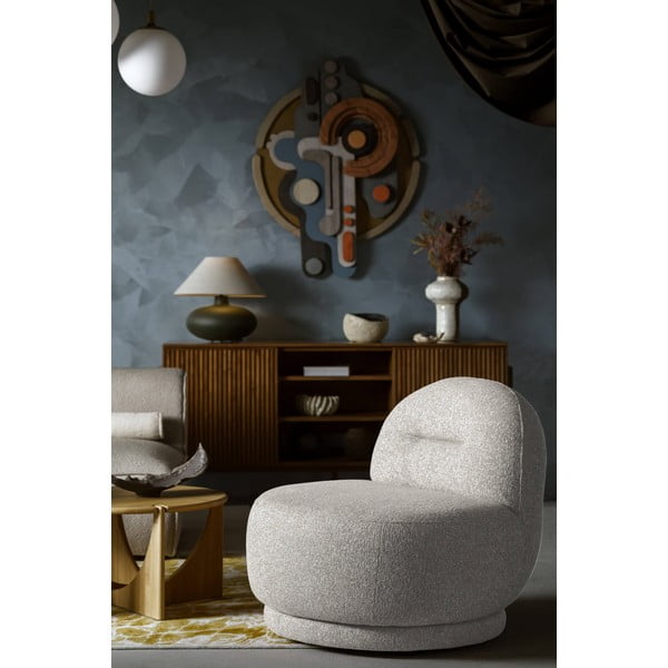 Svetlosivé kreslo Ovo – Miuform-image-1