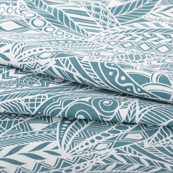 Zelené/modré bavlnené obliečky na dvojlôžko 200x200 cm Averi Mexica – Restilo-image-1