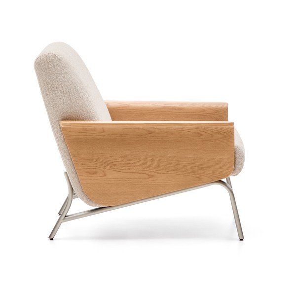 Béžové ženilkové kreslo Amsen – Kave Home-image-3