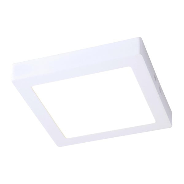 Biele štvorcové stropné svietidlo SULION, 30 × 30 cm