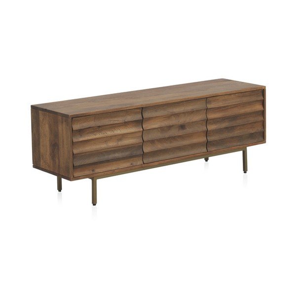 TV stolík z mangového dreva v prírodnej farbe 140x51 cm Ripple – Geese-image-3