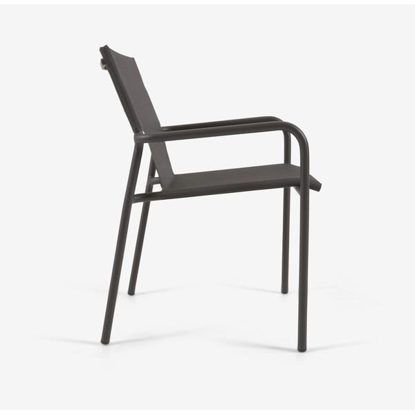 Čierna hliníková záhradná stolička Kave Home Zaltana-image-3