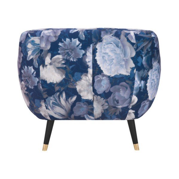Modré kreslo Mazzini Sofas Benito Floral-image-1