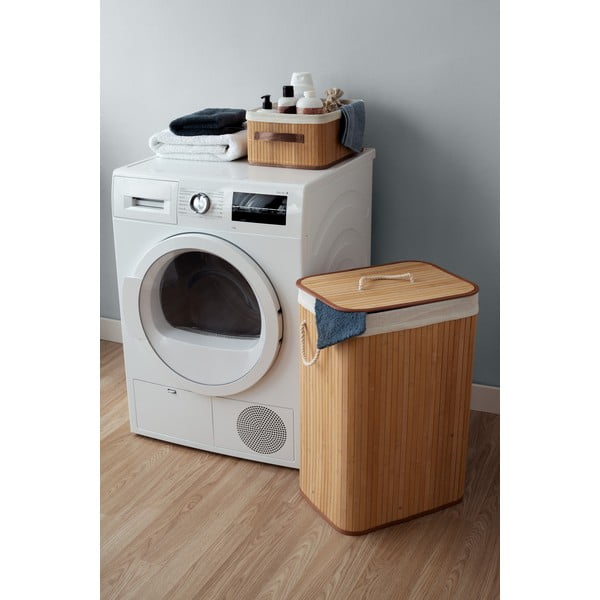 Hnedý úložný bambusový kôš Compactor Carossa-image-2