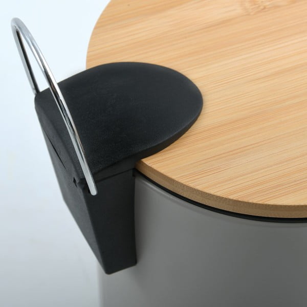 Taupe nášľapný oceľový odpadkový kôš 5 l Adonis – Spirella-image-3