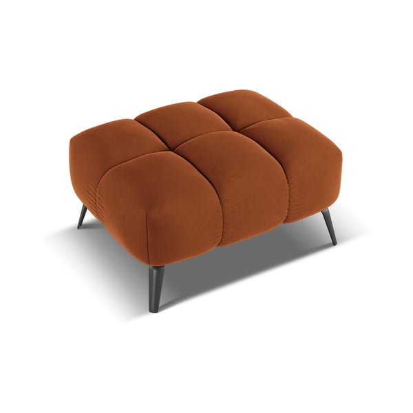 Oranžová zamatová podnožka Nalu – Makamii-image-3