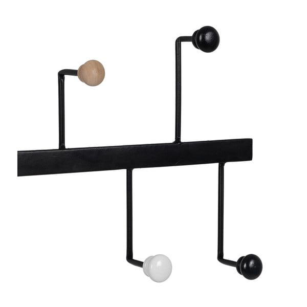Čierny kovový nástenný vešiak – Ixia-image-2
