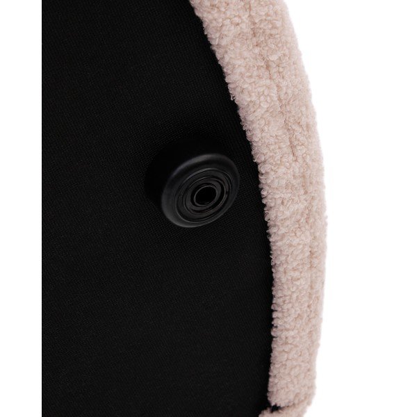 Svetloružový taburet z textílie buklé Kaeli – Kave Home-image-3