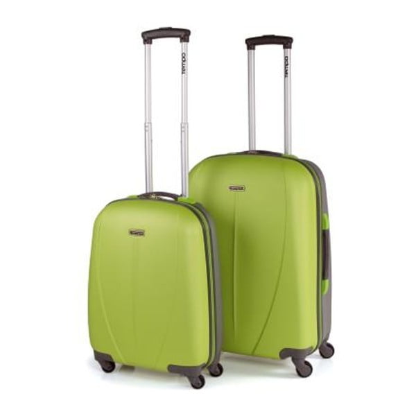 Sada 2 zelených cestovných kufrov na kolieskach Arsamar Wright
