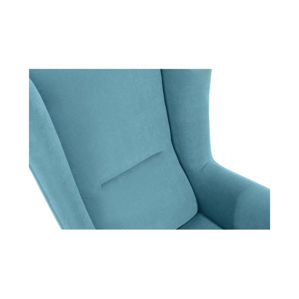 Petrolejovomodré kreslo Max Winzer Bruno Velor-image-2