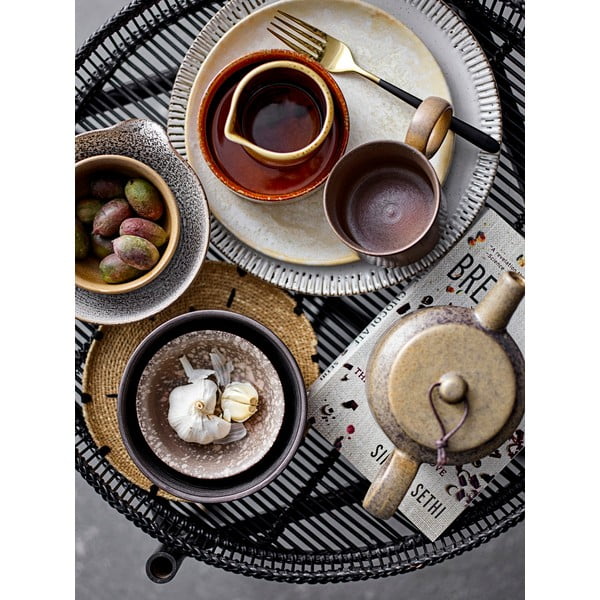 Sivo-biela kameninová miska Bloomingville Thea, ø 16,5 cm-image-4