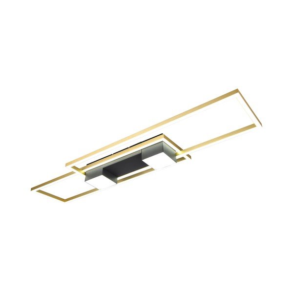 LED stmievateľné stropné svietidlo na diaľkové ovládanie v čierno-zlatej farbe 28x100 cm Albany – Trio-image-1