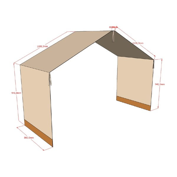 Svetlohnedý bavlnený detský záves k posteli 86x414 cm Forrest – Vipack-image-3