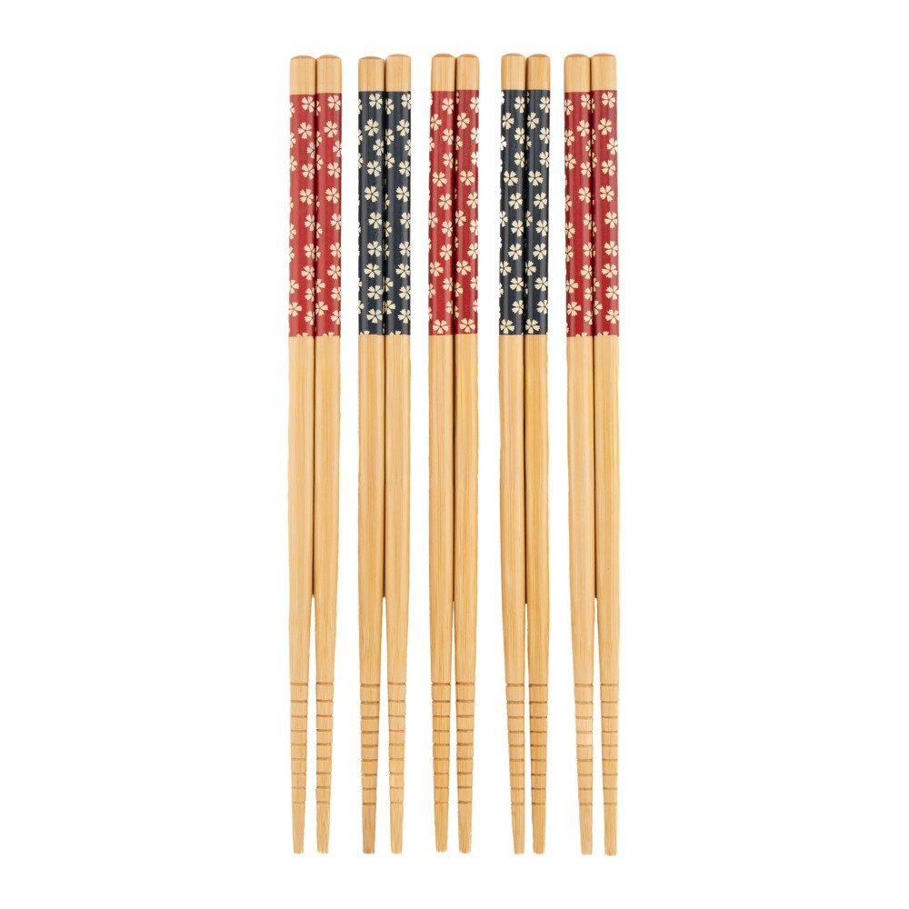E-shop Bambusový príbor 5 ks v prírodnej farbe pre 5 osôb Sakura – Sass & Belle