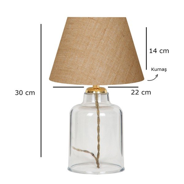 Stolová lampa s textilným tienidlom (výška 30 cm) Baran – Opviq lights-image-2