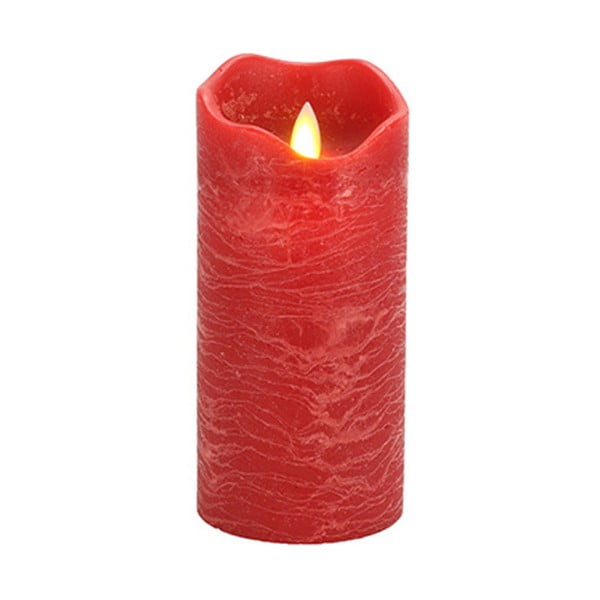 LED svietiaca dekorácia Vorsteen Candle Red, 16 cm