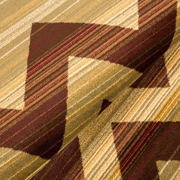 Hnedý vysokoodolný koberec Floorita Inspiration ZigZag Duro, 117 × 170 cm-image-1