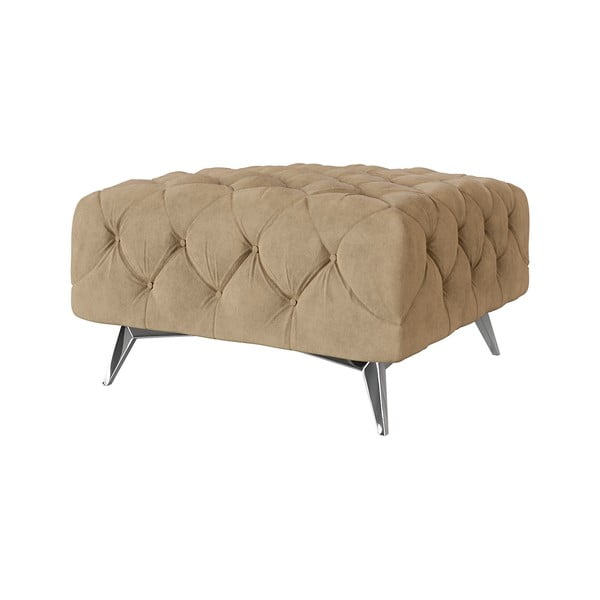 Svetlohnedá zamatová podnožka Chelsea – Ropez-image-1