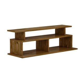 Hnedý TV stolík z borovicového dreva 110x40 cm Ella - Kalune Design