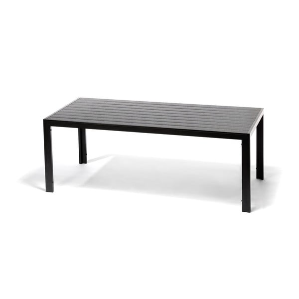 Záhradná jedálenská súprava pre 6 osôb so sivou stoličkou Joanna a stolom Viking, 90 x 205 cm-image-3