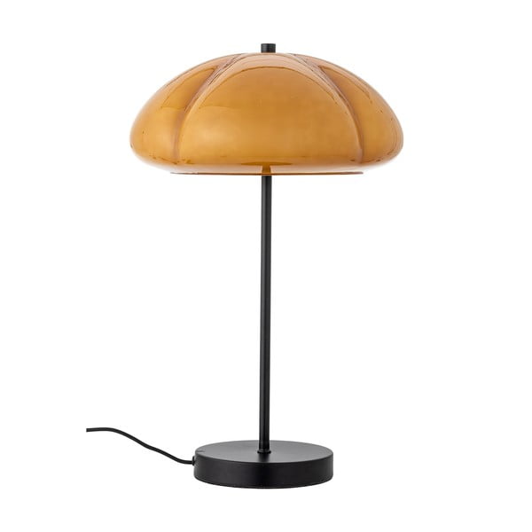 Okrovožltá stolová lampa so skleneným tienidlom (výška 46,5 cm) Kinoko – Bloomingville