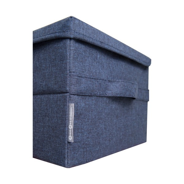 Modrý látkový úložný box s vekom 35x26x19 cm Soft Storage – Bigso-image-4
