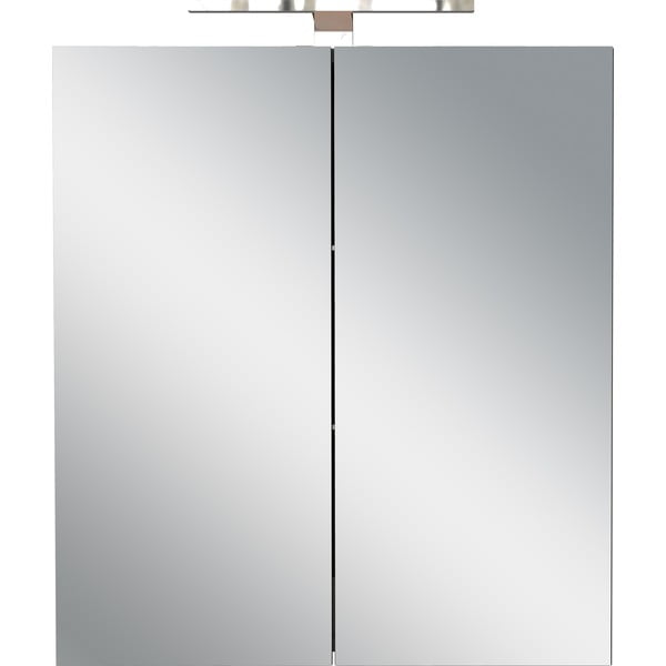 Antracitová závesná/so zrkadlom kúpeľňová skrinka 60x71 cm Arcena – Germania