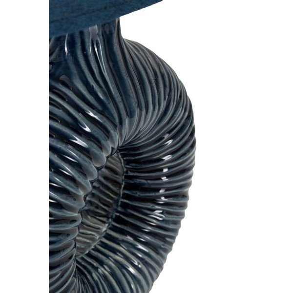 Modrá keramická stolová lampa s textilným tienidlom (výška  43 cm) Seta – Mauro Ferretti-image-3