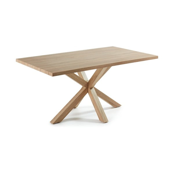 Jedálenský stôl s drevenou podnožou La Forma Arya, 90 x 160 cm