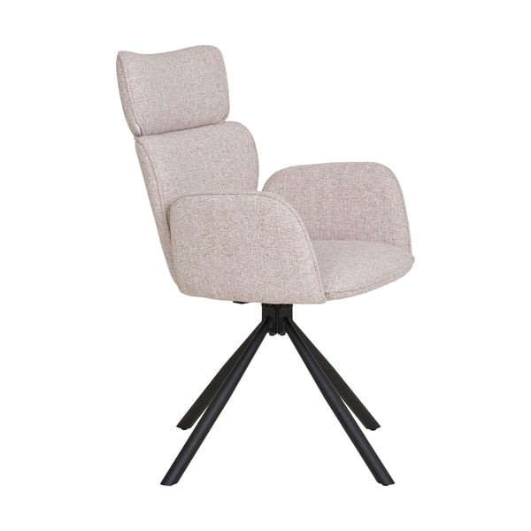 Béžové čalúnené jedálenské kreslá v súprave s podrúčkami 2 ks Cordoba – House Nordic-image-3