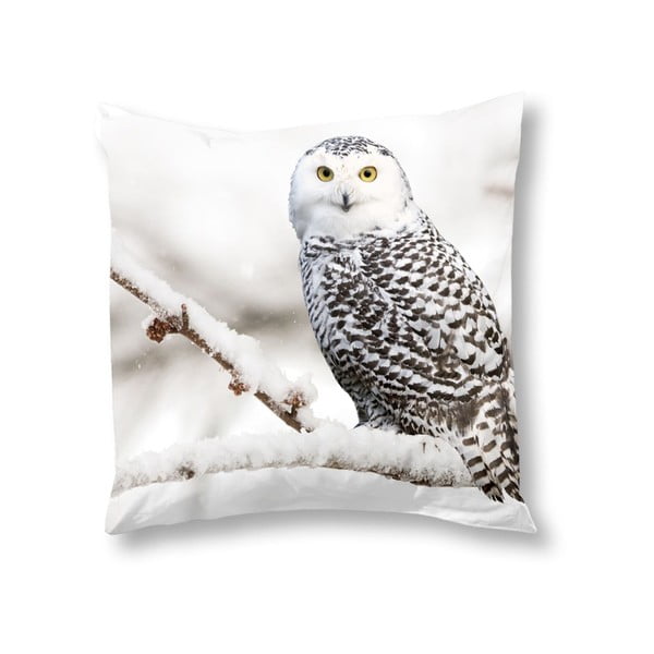 Obliečka na vankúš Muller Textiels Snowy Owl, 50 × 50 cm