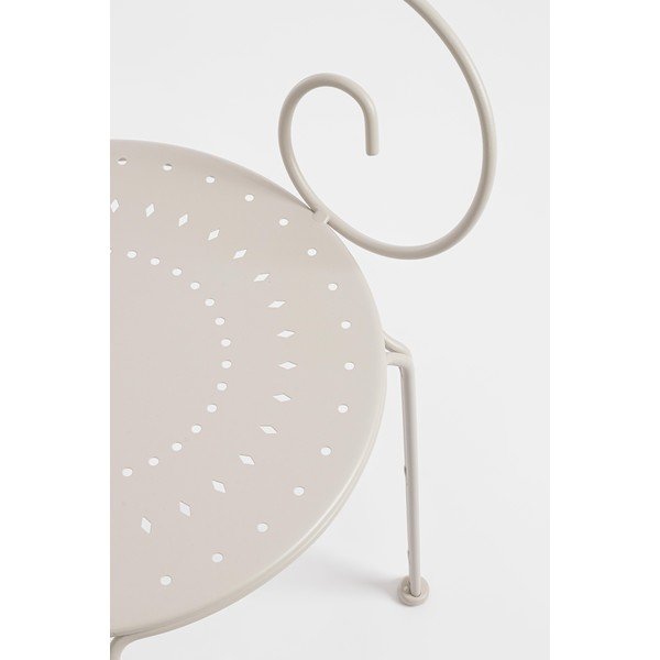 Béžová kovová záhradná stolička Etienne – Bizzotto-image-1